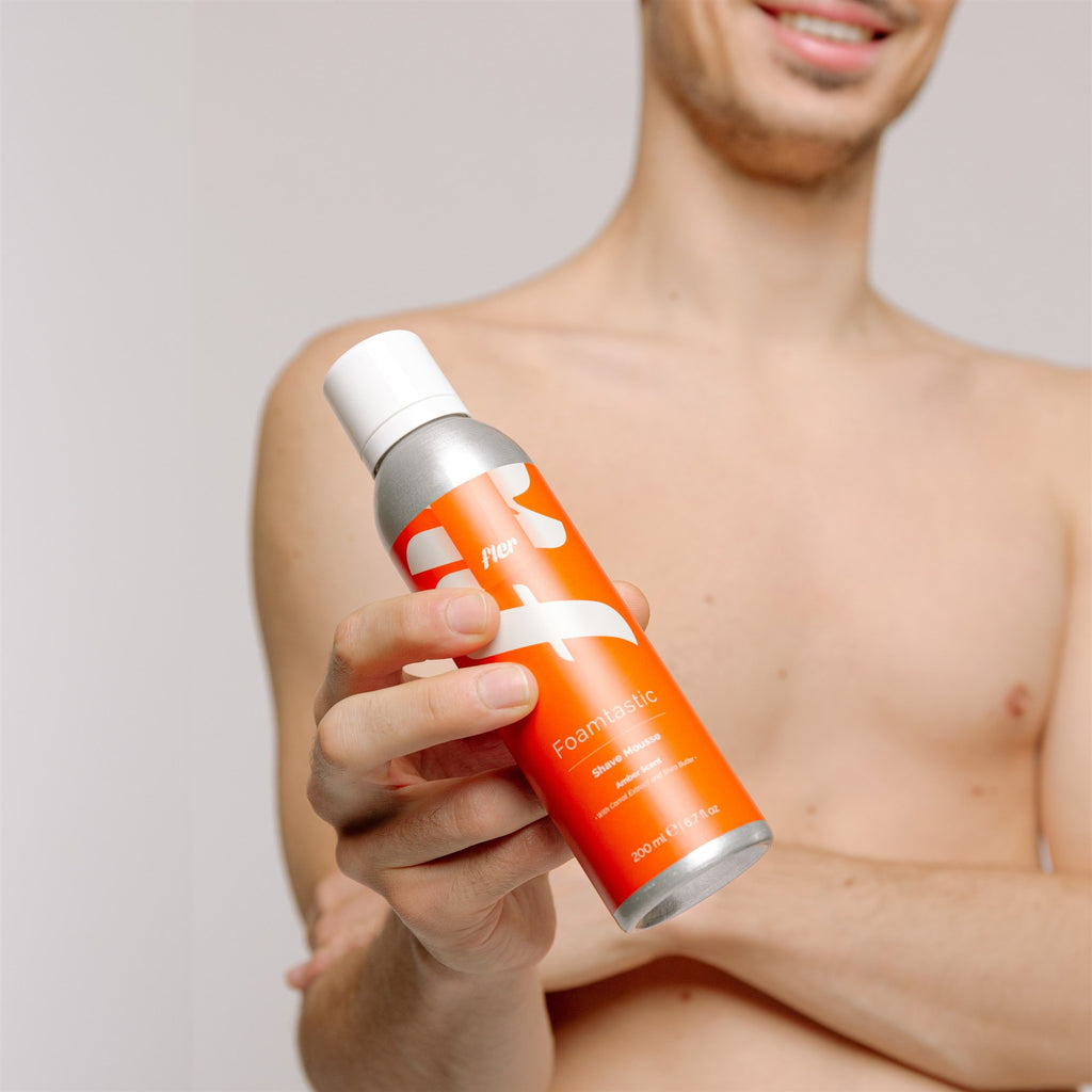 Fler Foamtastic Shave Mousse Amber Scent-4