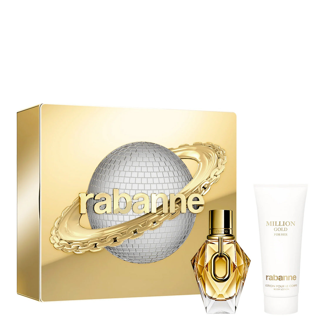 RABANNE Million Gold For Her Eau De Parfum + Body Lotion Set 