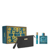 VERSACE Eros Eau De Parfum + Travel Spray + Pochette Set  3 pz